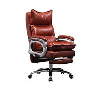 YRYRYW Silla de Oficina Asiento Ejecutivo de Cuero con reposapiés y apoyabrazos de conexión de múltiples Ejes, cojín Doble Grueso, cómodo reclinable Household faucets