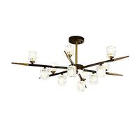 YRYRYW Sputnik Afectivo de iluminación Colgante de Mediados de Siglo Luz de Techo de Hierro Industrial para la Sala de Estar del Comedor de Cocina, G9 Nordic Minimalista Minimalista-Black y Oro 12