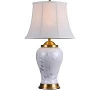 YRYRYW Table Lamp Table Light nightstand Lamp White Crystal Glaze Ceramic Table Lamps Desk Lamp Ceramic Shade for Living Room Bedroom House Bedside nightstand Lamp Table Lamps Household faucets