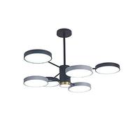 YRYRYW Tombra acrílica Opalina de lámpara de Letrero de 12 Luces Durante la lámpara de Techo de Acabado Negro de Color Negro Irregular de luz para Sala de Estar de Cocina, lámpara de araña LED y Gris