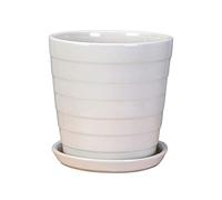 YRYRYW White Ceramic Flower Pot Breathable Creative Extra Large Green Plant Ceramic Pot Round Indoor Living Room Decoration Succulent Plant Pot for Indoor or Outdoor Décor Household faucets