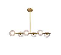 YRYRYW Y lámpara de araña Larga mágica satélite Medieval lámpara de araña Dorada de latón Cocina Comedor Comedor 6 Cabeza Household faucets