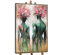 YS-Art Acrílico Pintura sobre Lienzo pintado a mano Flor de las Almas pintado a mano Cuadro Salón moderno Decoración del hogar Cuadros Oficina Arte auténtico 120x80 cm