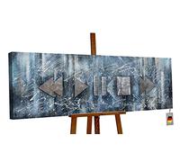 YS-Art Loft | cuadro pintado a mano Lebensrhythmus | cuadro moderno acrilico | 150x50 cm | lienzo pintado a mano | cuadros dormitories | único | LT009