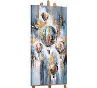 YS-Arte Pinturas coloridas pintadas sobre lienzo abstracto pintado a mano el mural diseño de pared sala de estar cuadros oficina moderna decoración del hogar galería imagen obra de arte 115x50 cm