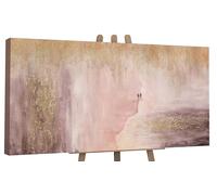 YS Cuadro Pintado a Mano Abstractos «Planeta para Dos» | Cuadros Pintados a Mano Abstractos Art Lienzos Pintados a Mano | Cuadros de Lienzo