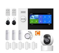 Ys pg107 Tuya Security System System Kit SmartLife App Control con la cámara IP Detector de Movimiento de marcación automática WiFi gsm Home Smart Alarm(C)