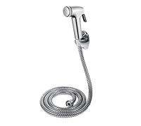 YS0911 Juego de grifos de limpieza de bidé portátil con manguera de resorte y soporte, pulverizador de bidé de mano para inodoro, agua tibia de mano para paño de inodoro, pulverizador de pañales