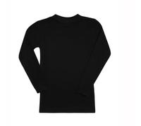 YSABEL MORA 18308 - Camiseta Niños 100% Algodón Manga Larga Semicisne Niñas Color: Negro Talla: 14 años