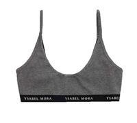 YSABEL MORA 18974 - Sujetador Top Niña Algodón Niñas color: DARK MELANGE GREY talla: 16