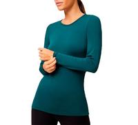 YSABEL MORA 70002 - Camiseta Térmica Mujer Básica Afelpada Manga Larga Mujer Color: Jaspe Green Talla: L
