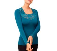 YSABEL MORA - Camiseta térmica Encaje Manga Larga Azul