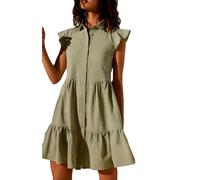 YSABEL MORA 85988 - Vestido Mujer Verano Rayas Midi Mujer Color: Verde Talla: L
