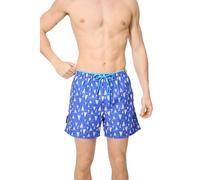 YSABEL MORA. Bañador Medio Estampado Barcos Veleros.De Largo Medio para Hombre con Tejido Ligero De Secado Rápido Cintura Elástica con Cordón Ajustable Y Bolsillos .Colección Marine.