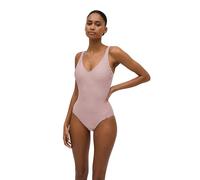 YSABEL MORA Bañador Moldeador con Espalda Abierta y Estampado de Rayas Brillantes, Compresión Media para Estilizar, Copa B, Estilo Clásico, Sujeción Máxima, Relleno Extraíble, Tejido Shiny