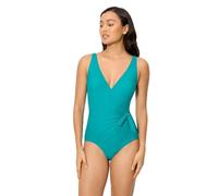 YSABEL MORA. Bañador Moldeador Detalle Lazo Copa B. Bañador Reductor Copa B Sin Aro con Relleno Fijo Proporciona Compresión Ligera Abdominal En Diseño Liso Azul .Colección Turquoise.