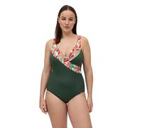 YSABEL MORA Bañador Moldeador Micropiqué Estampado Tropical Copa C Compresión Media Estiliza Figura Diseño Clásico Escote en V Sin Aro con Relleno Tejido Textura Micropiqué Colección