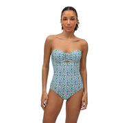 YSABEL MORA Bañador Reductor Bandeau Estampado Compresión Alta Moldea y Define Figura Estilo Bandeau Sin Aro Relleno Tirantes Desmontables Comodidad y Estilo Colección Isla Rossa