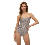 YSABEL MORA Bañador Reductor Bandeau Estampado con Brillo Efecto Moldeador y Definidor de Figura Alta Compresión Sin Aros con Relleno Estilo Clásico y Tejido Shiny Colección