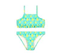 YSABEL MORA. Bikini Niña Detalle Volante Estampado Limones. Top con Volante Y Lazo En La Espalda. Braguita Clásica A Conjunto.