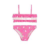 YSABEL MORA. Bikini Niña Detalle Volantes Estampado Unicornios. Conjunto Infantil con Motivos De Unicornios Y Detalles De Volantes En El Top.