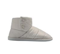 YSABEL MORA Botas de Casa Acolchadas con Cinta adherente para Máximo Confort y Calidez, Diseño Puffer con Botones Decorativos, Interior Afelpado para Días Fríos, Suela Antideslizante TPR