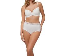 YSABEL MORA Braga Alta Control Detalle Encaje Blanco para Máximo Confort y Soporte Adicional en Abdomen y Glúteos con Algodón Natural Suave y Transpirable