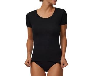 YSABEL MORA - Camiseta Interior Manga Corta Nude, Diseño Mediterráneo, Material Adaptable y Sostenible, Hecho en Valencia, Confort Diario, Moda Ecológica, Prenda Básica Esencial.