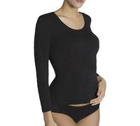 Ysabel Mora Camiseta mujer manga larga Cotton Nature – Sostenible, Confort adaptable – Negro XL