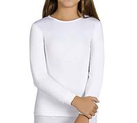 YSABEL MORA Camiseta Térmica de Manga Larga para Niño y Niña. Ropa Térmica Infantil de Invierno. Térmico Interior para Fútbol, Ciclismo y Nieve. Color Blanco. Talla 4