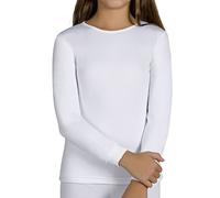 YSABEL MORA Camiseta Térmica de Manga Larga para Niño y Niña. Ropa Térmica Infantil de Invierno. Térmico Interior para Fútbol, Ciclismo y Nieve. Color Blanco. Talla 10