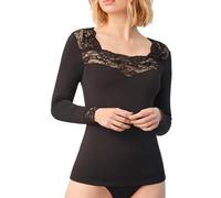 YSABEL MORA Camiseta Térmica para Mujer de Manga Larga y Detalle de Encaje. Ropa Térmica de Chica para Invierno y Frío Extremo. Térmico Interior para Deporte y Nieve