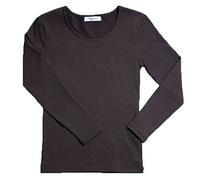 YSABEL MORA Camiseta Térmica para Mujer de Manga Larga. Térmico con Interior Afelpado para Invierno. Ropa Térmica de Frío Extremo para Deporte y Nieve. Color Negro. Talla XXL