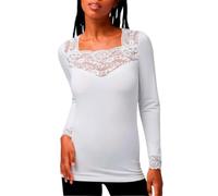 Camiseta térmica mujer con encaje en el escote Ysabel Mora (VARIOS COLORES) - Panacotta / S