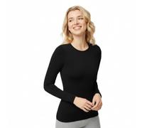 YSABEL MORA Camiseta Térmica para Mujer de Manga Larga. Térmico con Interior Afelpado para Invierno. Ropa Térmica de Frío Extremo para Deporte y Nieve. Color Negro. Talla L
