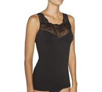 YSABEL MORA Camiseta Térmica para Mujer de Tirantes con Detalle de Encaje. Ropa Térmica de Chica sin Mangas para Invierno. Térmico Interior con Escote Redondo de Encaje. Color Negro. Talla M