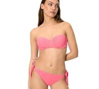 YSABEL MORA. Conjunto de Bikini Bandeau con Braga Anudada Piqué. Copa B con Aro y Relleno Fijo. Top con Tirantes Removibles. Colección Lavender.