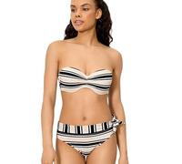 YSABEL MORA. Conjunto de Bikini Bandeau Push-Up Efecto Punto Copa C. Top Bandeau con Aro y Tirantes Desmontables. Braga Multiposición con Altura Adaptable. Colección Wind.