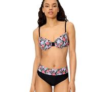 YSABEL MORA. Conjunto De Bikini Reductor, Estampado Tropical Copas C Y D. con Aro. Tirantes Regulables Y Espalda Anatómica. Braga Alta Reductora. Colección Island.