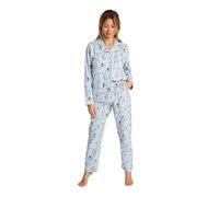 YSABEL MORA MUYDEMI Pijama Camisero Estampado Floral Comodidad y Estilo para Dormir o Relajarse en Casa 100% Algodón Suave Diseño de Camisa Abotonada y Pantalón a Juego Ideal para el Descanso
