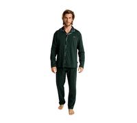 YSABEL MORA MUYDEMI Pijama Largo Hombre Camisero Diseño Clásico y Elegante Comodidad y Estilo en Casa 100% Algodón Manga Larga Abotonada con Bordado y Pantalón a Juego para Libertad de Movimiento
