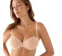 YSABEL MORA Nomarks Mar - Sujetador sin Tirantes Tipo Bandeau con Copas en Microfibra y Tul Transpirable. Sujetador con Varilla de Sujeción y Tirantes Multiposición. Acabados Planos Efecto Invisible