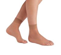 Ysabel Mora Pack 2 calcetines tobilleros mujer puño antipresión 15 denier Beige Talla única