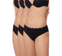 YSABEL MORA Pack de 3 Bragas Midi 19682 algodón (FR/ES, Letras, L, Regular, Regular, Negro)