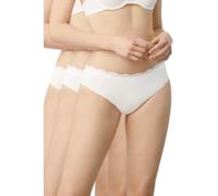 YSABEL MORA Pack de 3 Bragas Midi 19682 algodón (FR/ES, Letras, XL, Regular, Regular, Blanco)