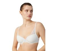 YSABEL MORA Sujetador con Aro y Relleno para Máximo Confort y Suavidad, Diseño con Encaje y Cierre Forrado para Evitar Rozaduras, Efecto Invisible con Reguladores Metálicos Discretos.