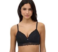 YSABEL MORA Sujetador Sin Aro con Relleno y Encaje Negro - Comodidad y Estilo en una Única Pieza Que Envuelve la Figura - Completa tu Look Lencero con Braguita a Juego - 87% Poliamida, 13% Elastano