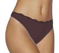 YSABEL MORA 4505-19685-NEGRO-L - Tanga Cotton Nature con blonda bebé-niños color: NEGRO talla: large