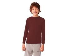 YSABEL MORA - Camiseta cálida Manga Larga Cuello semicisne Granate