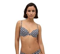 YSABEL MORA Top Bikini Aro Clásico Flores Comodidad y Estilo Máxima Sujeción Material Sostenible Poliester Reciclado Elastano Estampado Floral Blanco Negro Colección
